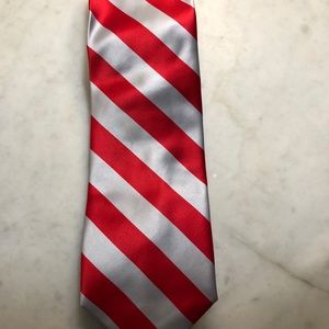 Red and Gray Stripped Tie (4 feet length)